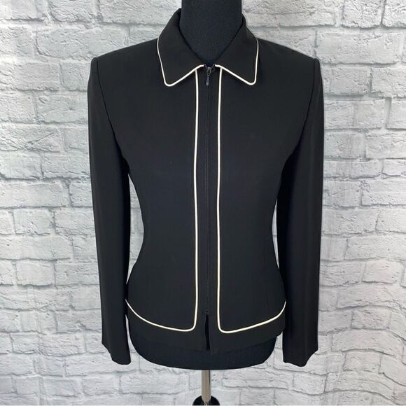 Casual corner pants dress suit black & white sz 4 - Picture 6 of 14